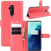 Book Case - OnePlus 7T Pro Hoesje - Rood