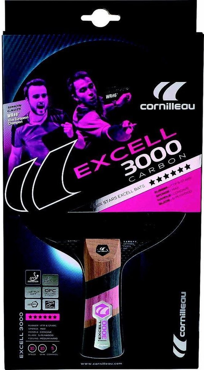 Cornilleau Tafeltennisbat Excell 3000 - Carbon