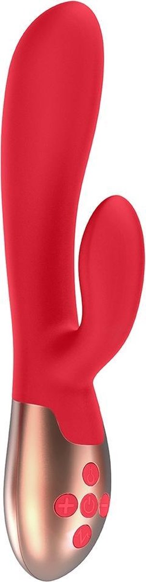Goedkoopste Elegance Exquisite Oplaadbare G Spot Vibrator met Verwarmingsfunctie - Rood