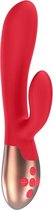 Elegance Exquisite Oplaadbare G Spot Vibrator met Verwarmingsfunctie - Rood