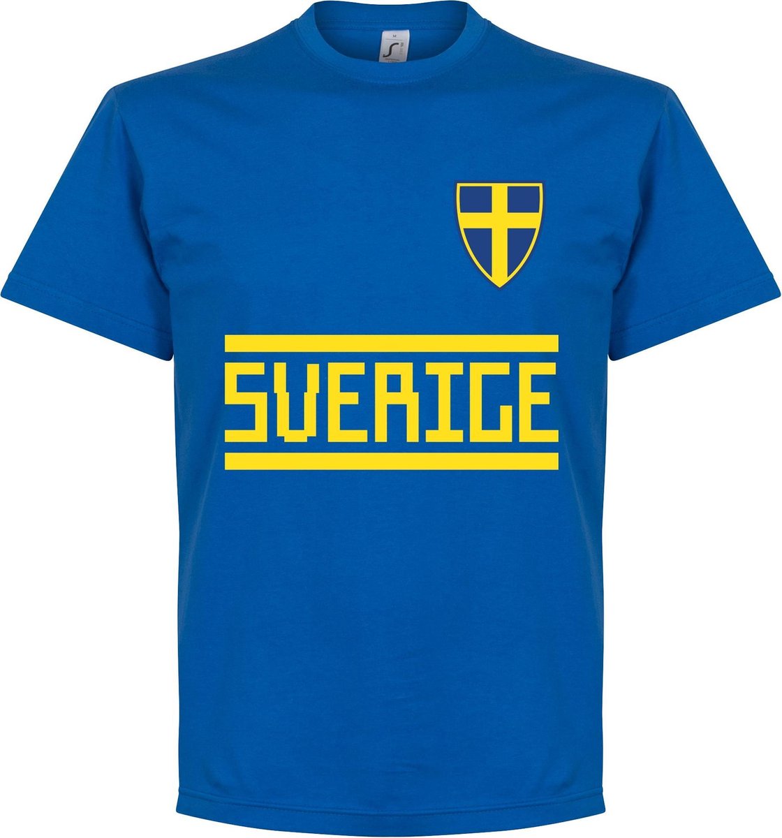 Zweden Team T-Shirt - Blauw - XXL