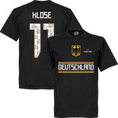 Duitsland Danke Miro Klose Team T-Shirt - Zwart - XXL