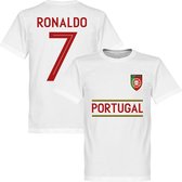 Portugal Ronaldo 7 Team T-Shirt-  Wit - M