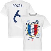 Frankrijk Champion Du Monde 2018 Pogba T-Shirt - Wit - M