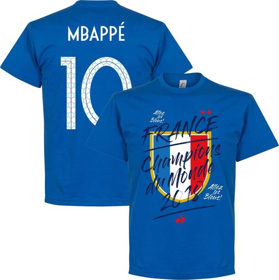 T-Shirt Champion Du Monde 2018 Mbappé de France - Bleu - XXXXL | bol