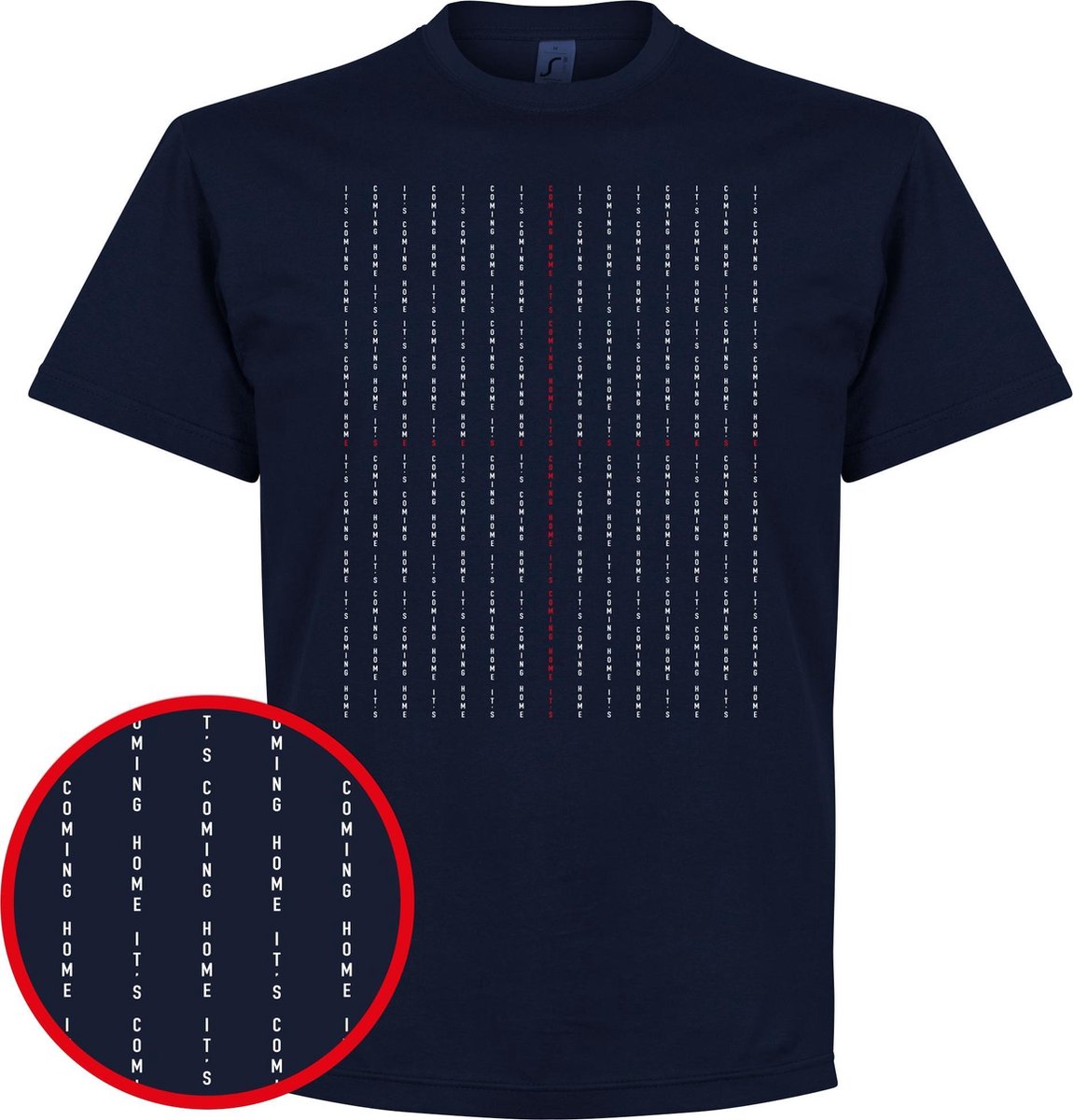 1150x1200.jpg Engeland Pin Stripe T-Shirt - Navy - L - Afbeelding 1