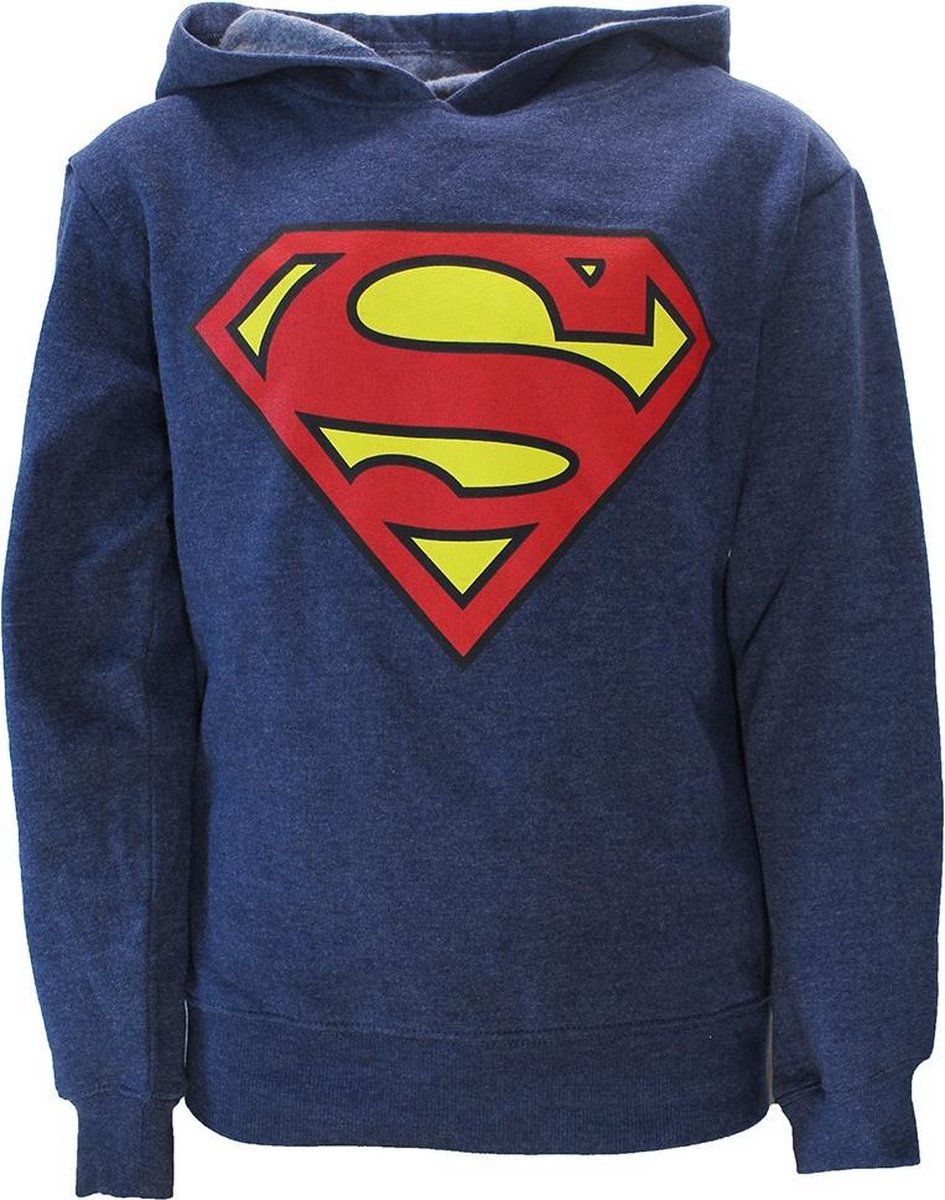 | DC Comics Superman Kids Hoodie Sweater Trui met DC Comics Superman Kids Hoodie Sweater Grijs