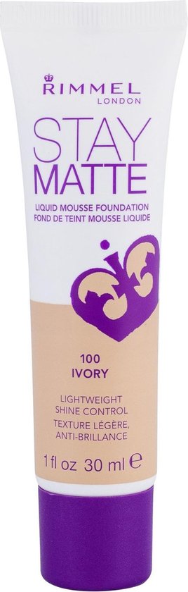 Rimmel London Stay Matte Liquid Foundation - 100 Ivory