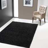 Ikado  Hoogpolig tapijt zwart 30 mm  120 x 170 cm