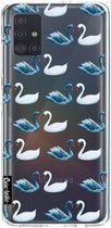 Casetastic Samsung Galaxy A51 (2020) Hoesje - Softcover Hoesje met Design - Swan Party Print