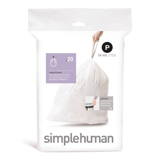 Sacs à déchets Simplehuman Code P - 50-60 l - 20 pcs