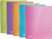 Elba Urban showalbum met spiraal, voor ft A4, 40 tassen, met elastiek, geassorteerde transparante kleuren