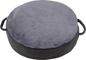 District 70 SNUG Pouf - Zacht en Rond Hondenkussen  - Kleur Grijs of Zand  - 55 x 55 x 15 cm - Grijs