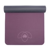 Yogamat eco grip TPE extra dik aubergine - Lotus | 5 mm