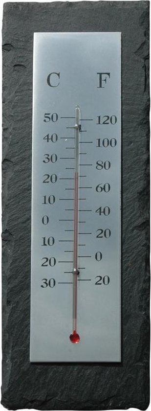 Leisteen/rvs thermometer rechthoekig | bol.com