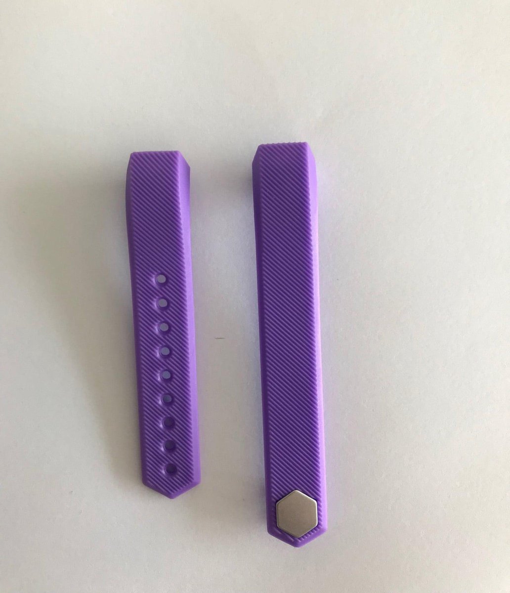 watchbands-shop.nl Siliconen bandje - Fitbit Alta (HR) - LichtPaars - Large