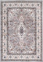 Klassiek laagpolig vloerkleed Isfahan - Grijs - 200x290 cm