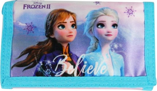 Portefeuille Disney Frozen 2 7,5 X 13 Cm Blauw