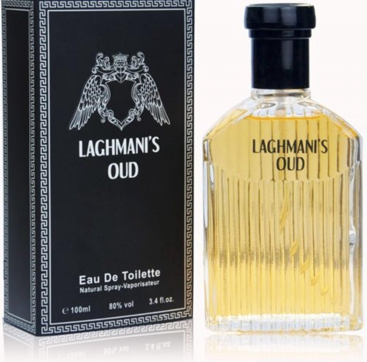 Goedkoopste Laghmani's Oud Black for him parfum - EDT- by Fine Perfumery - 100 ml.
