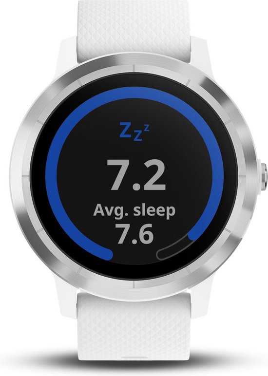 Garmin vivoactive 3, wit met rvs rand, en witte siliconen polsband | bol.com