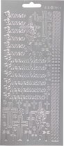 Creotime Foliestickers Onnea Rippyhlana 58 Stuks Zilver