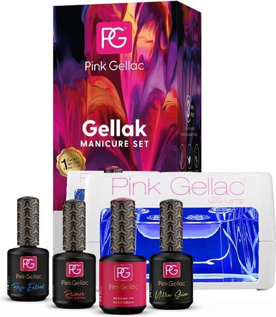 -35% Korting Manicure Set LED M incl. 1 Gratis kleur - Pink Gellac