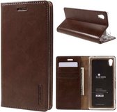 Sony M4 Aqua Blue Moon Flip Wallet Case Bruin
