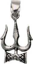 Zilveren Shiva drietand kettinghanger