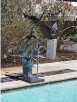 Tuinbeeld - bronzen beeld - 4 Eenden fontein - 163 cm hoog