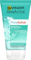 Garnier Skinactive PureActive Reinigingsgel Anti-Mee-Eters - 6 x 150ml - Voordeelverpakking