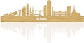 Skyline Tilburg Eikenhout - 80 cm - Woondecoratie design - Wanddecoratie met LED verlichting