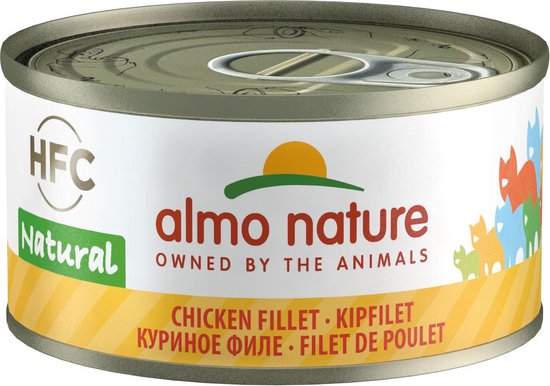 Almo Nature Natvoer voor Katten - HFC Natural - 24 x 70g - Kipfilet - 24 x 70 gram