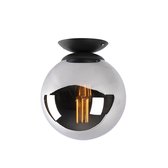 QAZQA pallon - Art Deco Plafondlamp - 1 lichts - Ø 20 cm - Zilver - Woonkamer | Slaapkamer | Keuken
