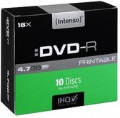 Intenso 4801652 DVD-R disc 4.7 GB 10 stuk(s) Slimcase Bedrukbaar