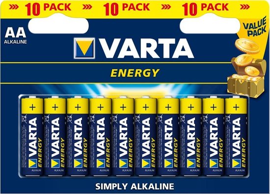 Varta - Varta 4106 AA Batterijen Energy 10 Stuks - 30 Dagen Niet Goed Geld  Terug | bol.com