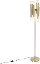 QAZQA facil - Art Deco Vloerlamp | Staande Lamp - 12 lichts - H 1670 mm - Goud/messing -  Woonkamer | Slaapkamer