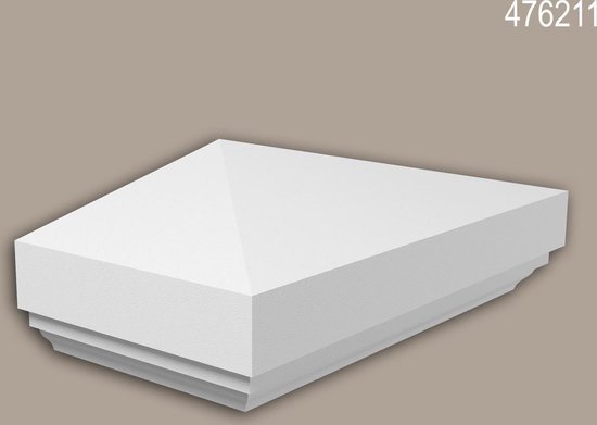 Couvercle De Poteau De Balustrade Profhome - Blanc, Pour Extérieur, Modèle 477201