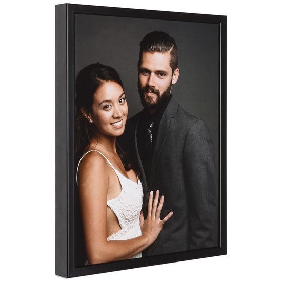 Cadre en aluminium noir A1 59,4 x 84,1 - Acrylite transparente - Salerno