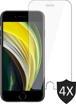 Protection d'écran pour iPhone SE 2020 - Verre de protection complet de l'écran - 4 pièces