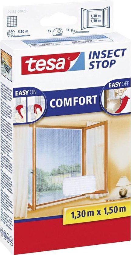 Tesa Comfort - Moustiquaire - 130x150 cm - Blanc