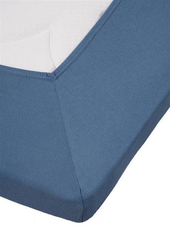 Uitstekende Jersey Splittopper Hoeslaken Blauw | 180x210 | Heerlijk Zacht En Soepel | Duurzame Kwaliteit