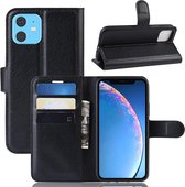 Book Case - Geschikt voor iPhone 11 Hoesje - Zwart