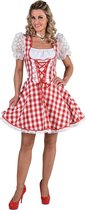 Magic By Freddy's - Boeren Tirol & Oktoberfest Kostuum - Bierfeest Dirndl Brabants Bont - Vrouw - Rood, Wit / Beige - Medium - Bierfeest - Verkleedkleding