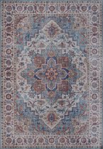 Ikado Vintage tapijt met medaillon, bedrukt, bordeaux 120 x 180 cm