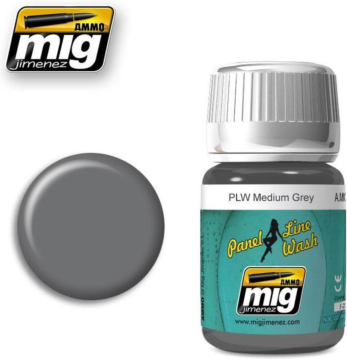 AMMO MIG 1601 PLW Medium Grey Effecten potje