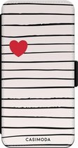 iPhone XS Max bookcase leer hoesje hoesje - Heart stripes