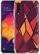 Galaxy A50 Hoesje Colorful Triangles - Designed by Cazy