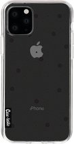 Casetastic Apple iPhone 11 Pro Hoesje - Softcover Hoesje met Design - Pin Points Polka Black Transparent Print