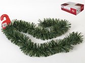 Kerstboom folie slingers/lametta guirlandes van 180 x 12 cm in de kleur glitter groen - Extra brede slinger