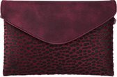 Leopard lover tas / clutch - rood